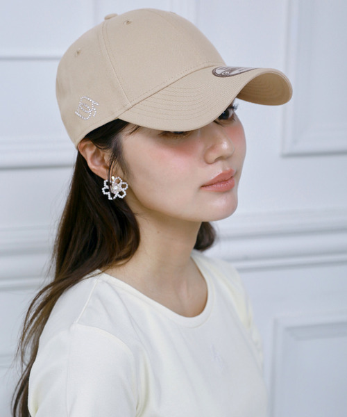 キャップ 帽子 「NEW ERA」9FORTYラインストーンサイドロゴキャップ レディースの画像