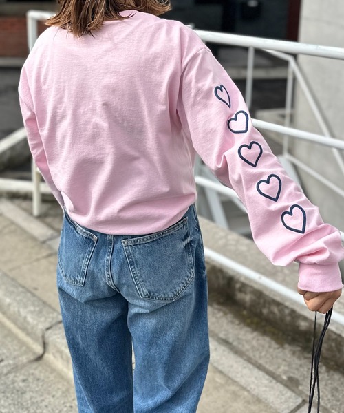 「mi via loca」 長袖カットソー X-LARGE ピンク レディース_画像6