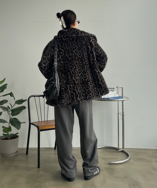 「SHAGGIE」 イージーパンツ FREE チャコールグレー レディース_画像3