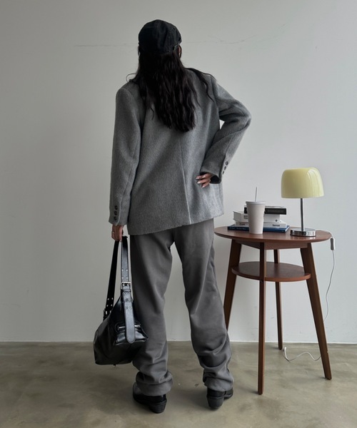 「SHAGGIE」 イージーパンツ FREE チャコールグレー レディース_画像5
