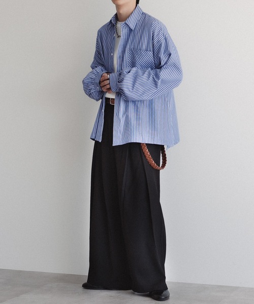 「epnok」 長袖シャツ LARGE ブラック メンズ_画像8