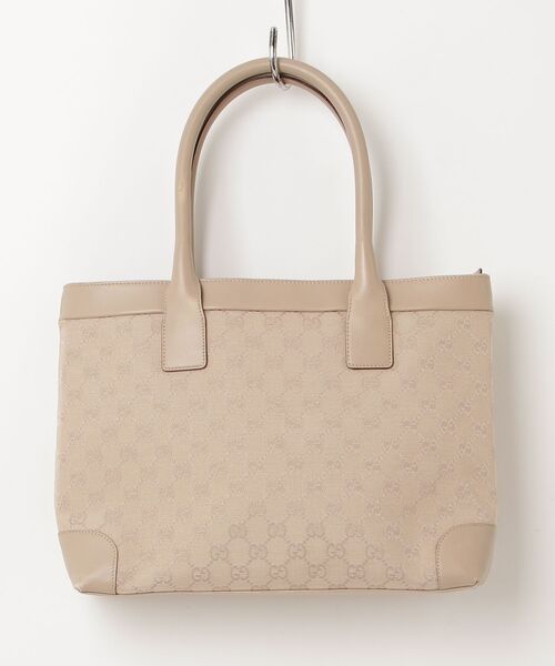 Gucci ベージュキャンバスハンドバッグ GUCCI（グッチ） GGキャンバス トートバッグ - ベージュ レディース