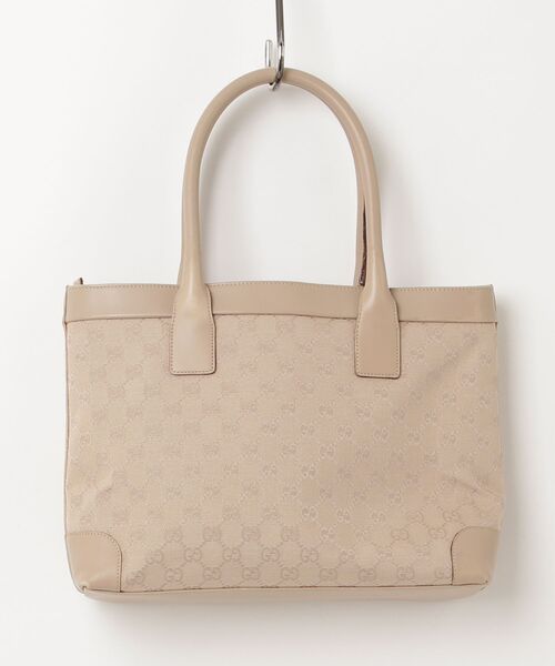 GUCCI ベージュ トートバッグ キャンバス GUCCI（グッチ） GGキャンバス トートバッグ - ベージュ レディース