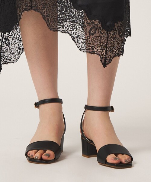 サンダル ブロックヒール サンダル50↓↑ レディースの画像