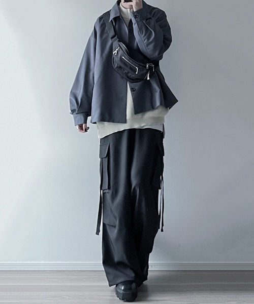 「LILL」 カーゴパンツ X-LARGE ブラック メンズ_画像4