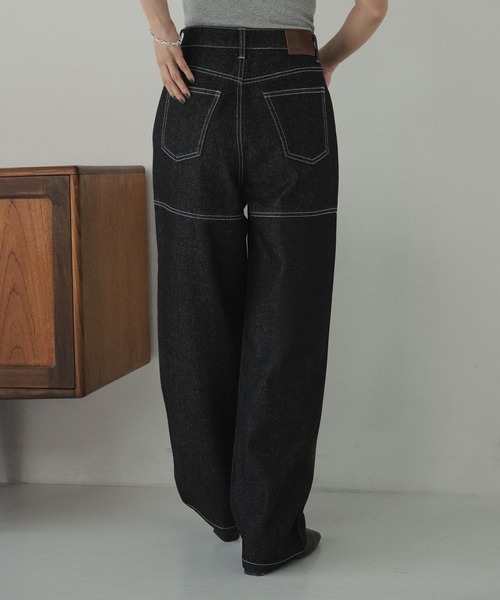 「hellam」 デニムパンツ SMALL ブラック レディース_画像2