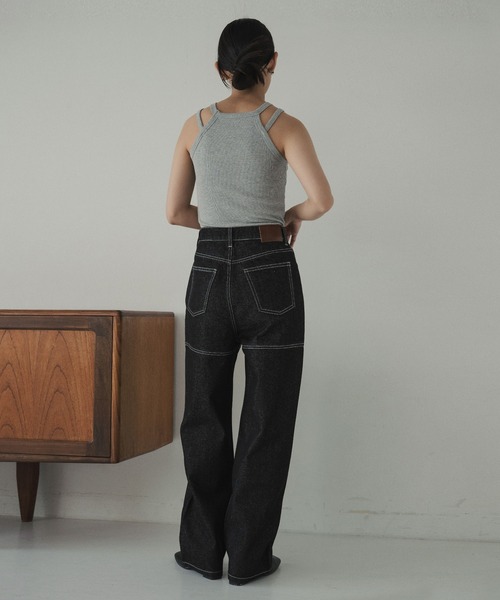 「hellam」 デニムパンツ SMALL ブラック レディース_画像5