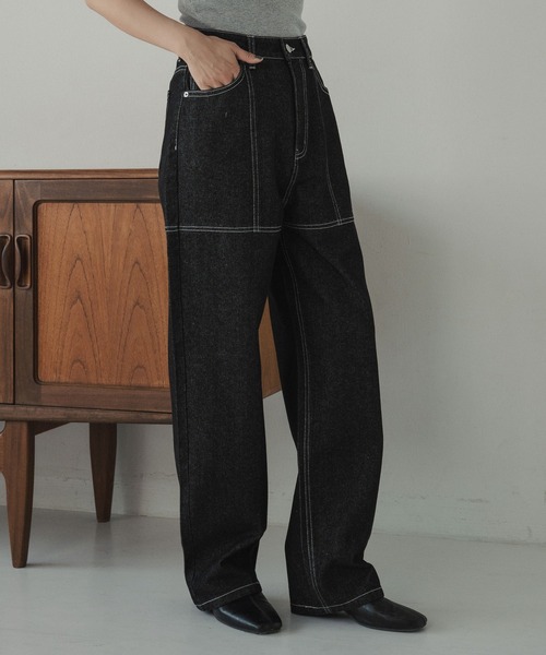 「hellam」 デニムパンツ SMALL ブラック レディース_画像6
