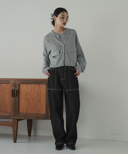 「hellam」 デニムパンツ SMALL ブラック レディース_画像7