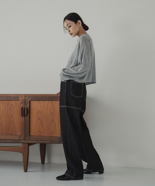 「hellam」 デニムパンツ SMALL ブラック レディース_画像8