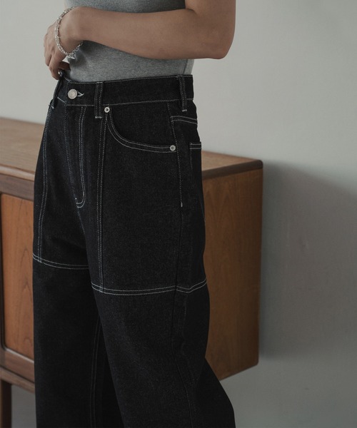 「hellam」 デニムパンツ SMALL ブラック レディース_画像9