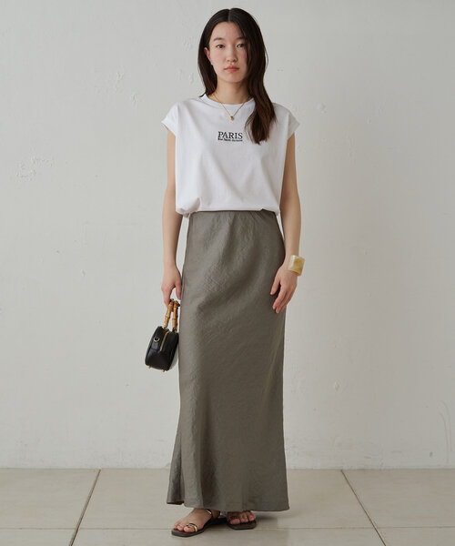 「LOUNGEDRESS」 ロングスカート FREE グレー レディース_画像4