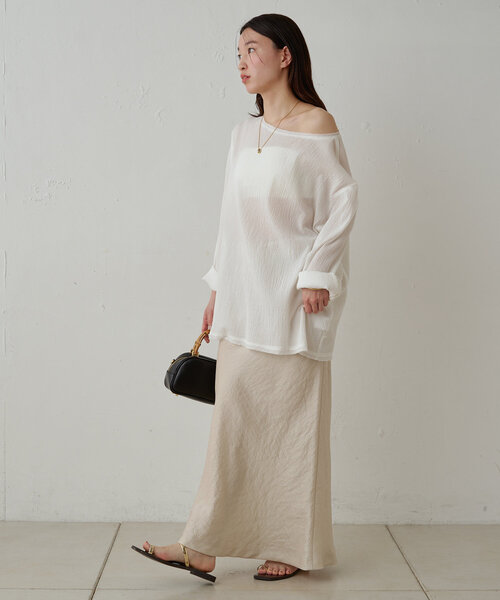 「LOUNGEDRESS」 ロングスカート FREE グレー レディース_画像7