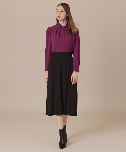 「MACKINTOSH LONDON」 長袖ブラウス 38 ダークブラウン レディース_画像2