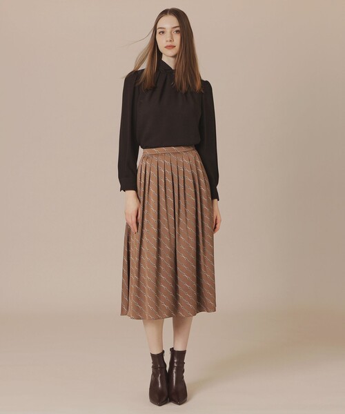 「MACKINTOSH LONDON」 長袖ブラウス 38 ダークブラウン レディース_画像5