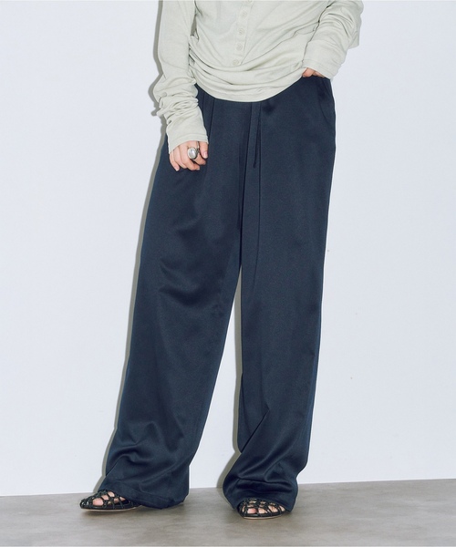 「CITYSHOP」 イージーパンツ 38 ネイビー レディース_画像2