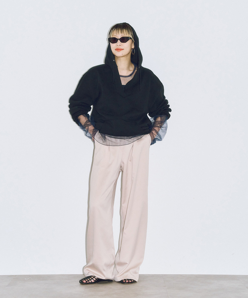 「CITYSHOP」 イージーパンツ 38 ネイビー レディース_画像5