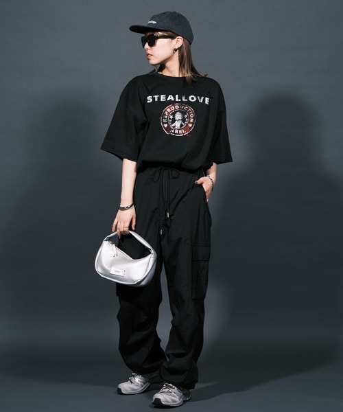「RePRODUCTION LABEL」 半袖Tシャツ FREE ブラック レディース_画像5