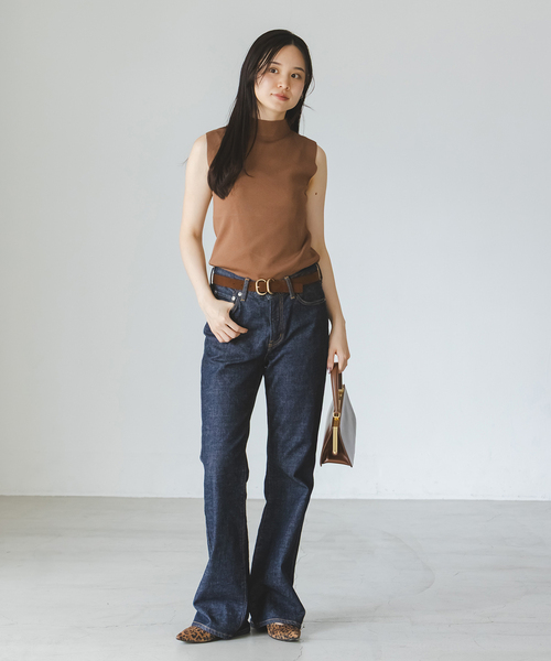 NOBLE【洗える】値下げ✨ボトルネックスリーブレスニット NOBLE（ノーブル） ニット セーター 「追加・新色」「洗える」ボトル
