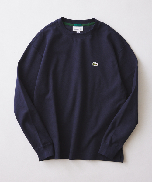 【新品】LACOSTE クルーネックTシャツ 2枚セット ホワイト ネイビー LACOSTE（ラコステ） tシャツ 別注 クルーネック カットソー メンズ
