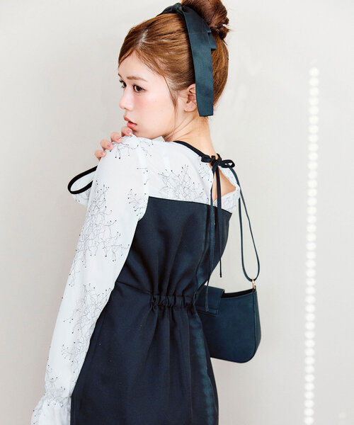 「OLIVE des OLIVE」 長袖ワンピース FREE ブラウン レディース_画像6