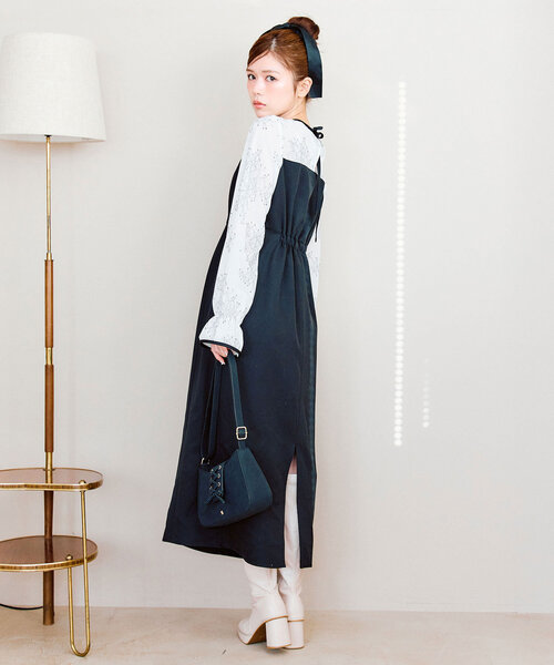 「OLIVE des OLIVE」 長袖ワンピース FREE ブラウン レディース_画像8