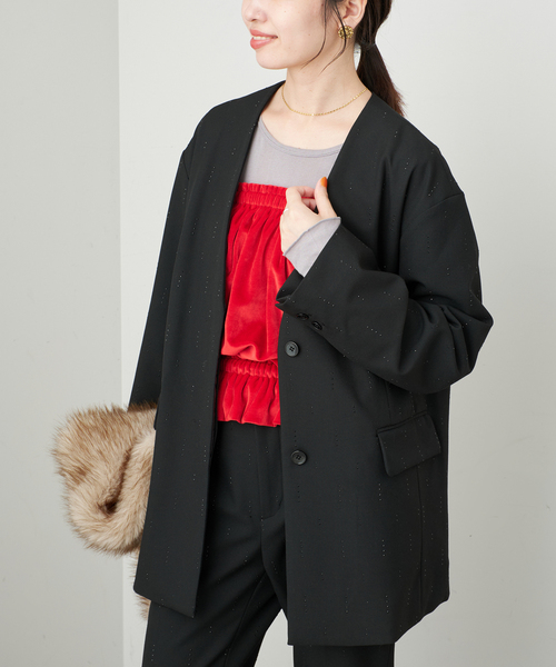 SLOBE IENA（スローブイエナ） コート アウター Vネックオーバー