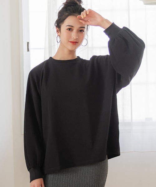 tシャツ ＼新色追加／エンボス加工バルーン袖トップス レディース | coca | 16