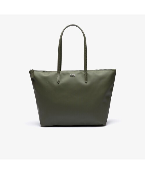 LACOSTE グリーン プチピケ ラージ トートバッグ LACOSTE（ラコステ） トートバッグ L.12.12 プチピケ ラージ トート
