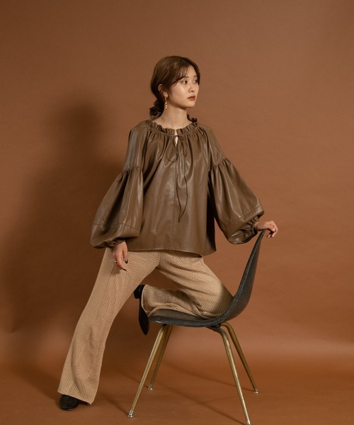 amiur ボリュームブラウス Amiur（エミレ） シャツ ブラウス puff sleeve volume blouse