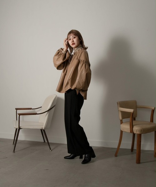amiur ボリュームブラウス Amiur（エミレ） シャツ ブラウス puff sleeve volume blouse