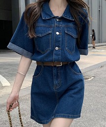 d．i．aデニムワンピース DAY CLOSET ワンピース レディース セパレート風デニム