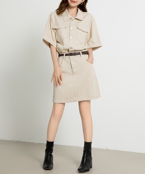 DAY CLOSET ワンピース 「ミニ丈/ベルトループ付き」アレンジできる