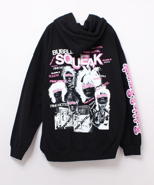 パーカー M1983 PINK MOTEL バブルコラージュプリントパーカー レディース RNA パーカー M1983 PINK MOTEL バブルコラージュプリント