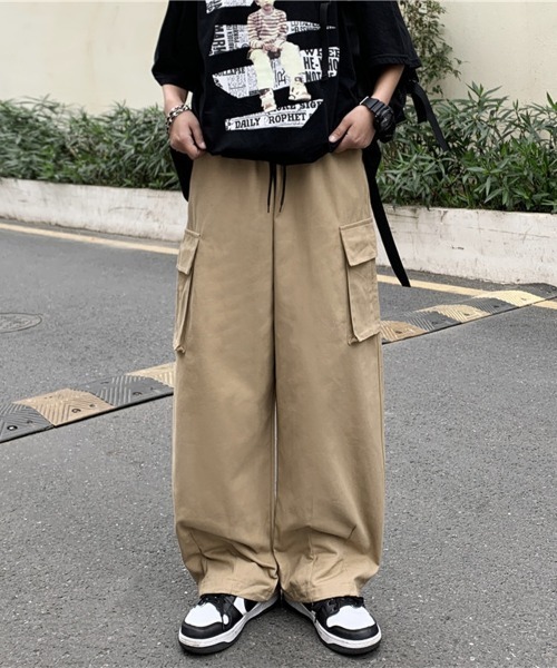 NEW GENTLEMAN カーゴパンツ タクティカル ワイドストレート バルーン