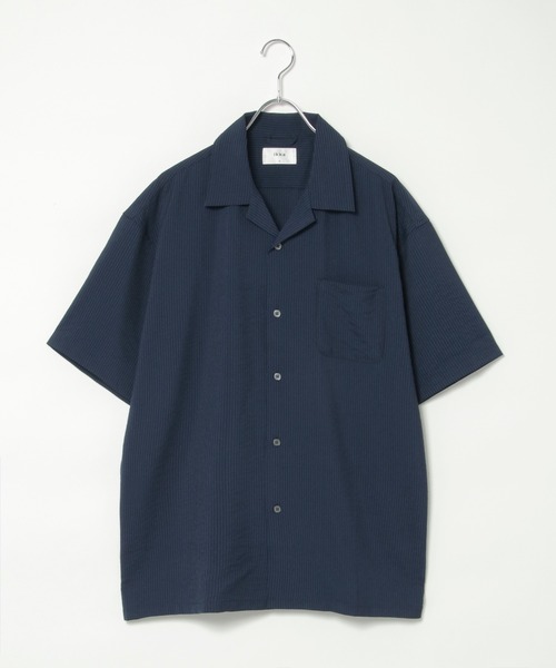 ikka（イッカ） シャツ 半袖 「接触冷感／吸水速乾」シャドー