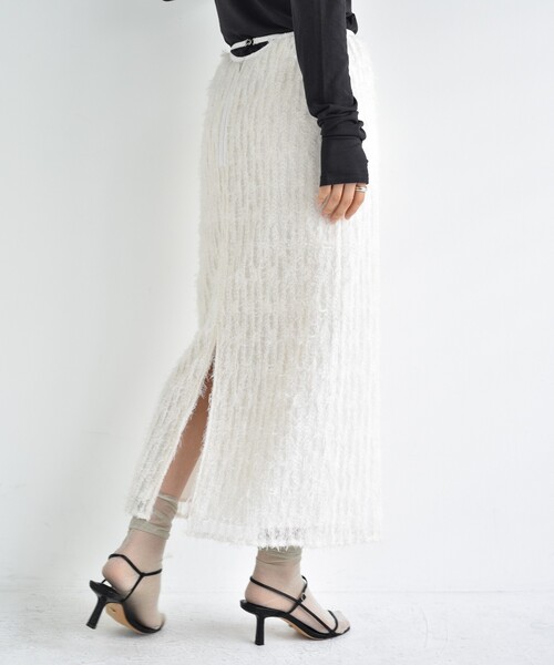 スカート NEAU FEATHERED LONG SKIRT FEATHERED LONG SKIRT (2color) – NEAU__online