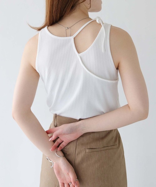 CLEIO tシャツ 「CLEIO」前後2WAYアシンメトリータンクトップ