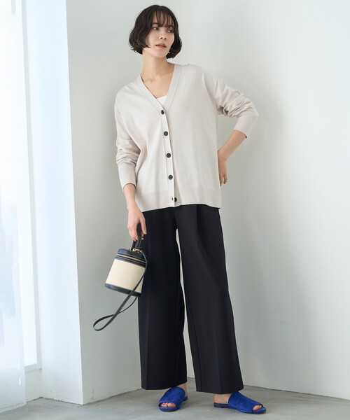 ファッションなデザイン UNFILO カーディガン 「新色追加」「洗える/抗菌防臭」マイ トップス