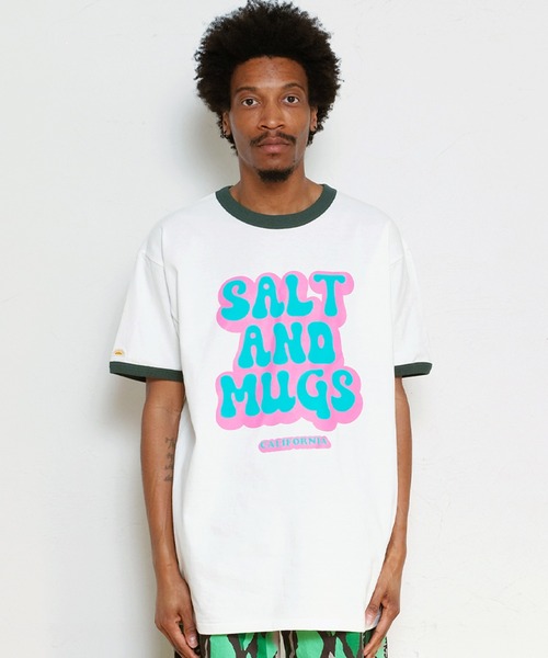 SALT&MUGS tシャツ 70s Pop Logo Ringer Tee メンズ レディース