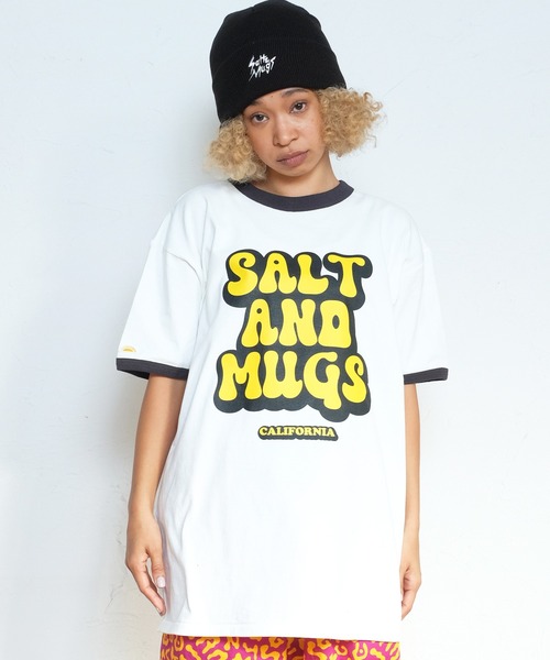 SALT&MUGS tシャツ 70s Pop Logo Ringer Tee メンズ レディース