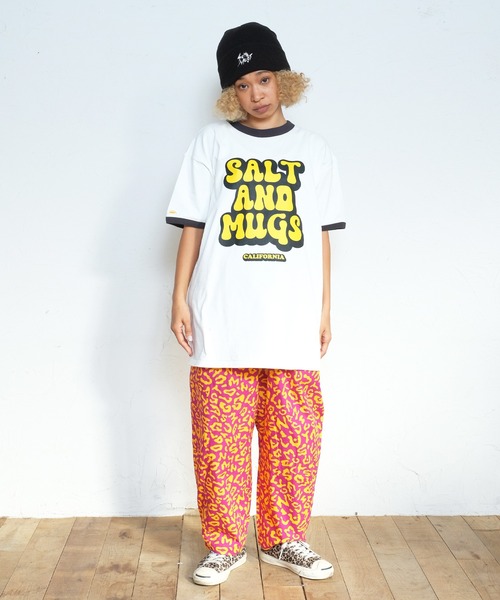 SALT&MUGS tシャツ 70s Pop Logo Ringer Tee メンズ レディース