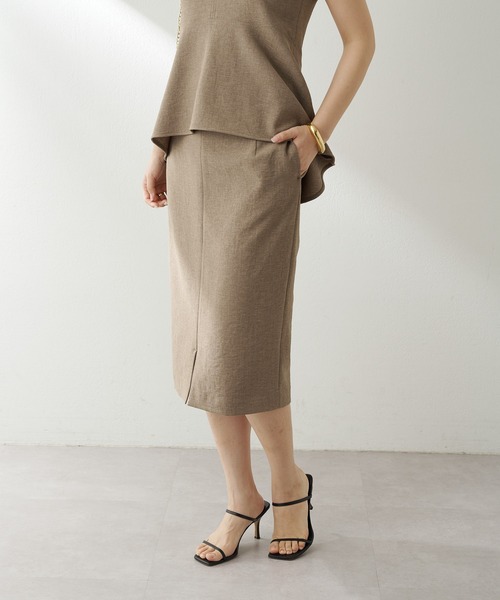 スカート ストレッチブッチャースカート レディース : 82434812  