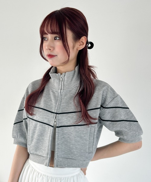 5YOUの出品 Heather（ヘザー） ブルゾン アウター ショートラインジャケット（半袖