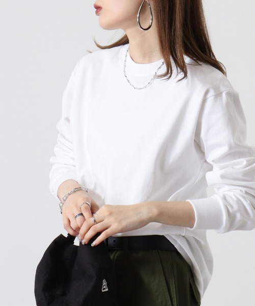 定価20900円 ナゴンスタンス コットンロングスリーブTシャツ CROSS & STITCH tシャツ ＆ 8.1オンス USAコットン ロング