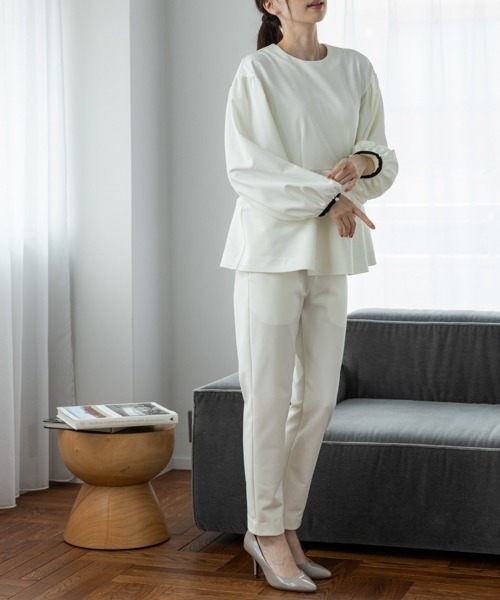 tシャツ 「SONO/ソーノ」「WARM STRETCH」バックリボンポタリーPO レディース Sono tシャツ 「SONO/ソーノ」「WARM STRETCH」バックリボン