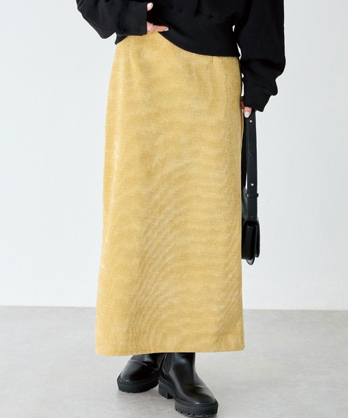 LAVEANGE（ラビアンジェ） スカート ラメリブカットタイトスカート