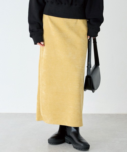 LAVEANGE（ラビアンジェ） スカート ラメリブカットタイトスカート