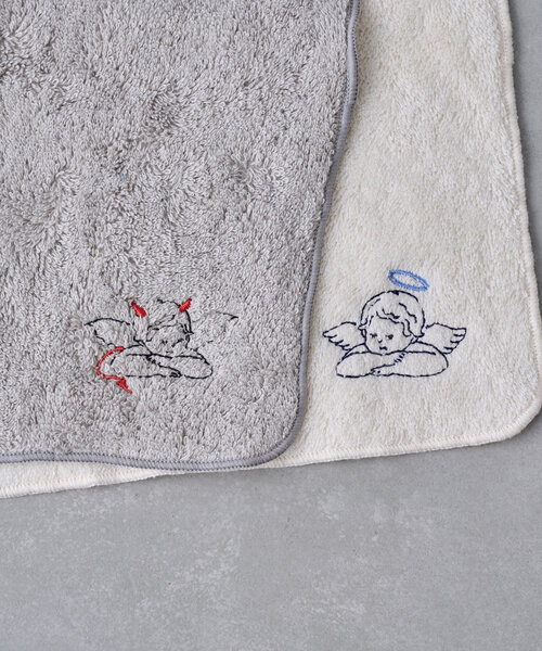 BIRTHDAY BAR ハンカチ 天使と悪魔 刺繍タオルハンカチ