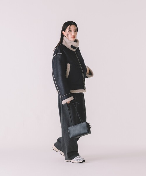 【専用】✨ ボス フライトジャケット レディース キッズ L B-3 ブラック FREAK'S STORE コート アウター B-3 ショートジャケット